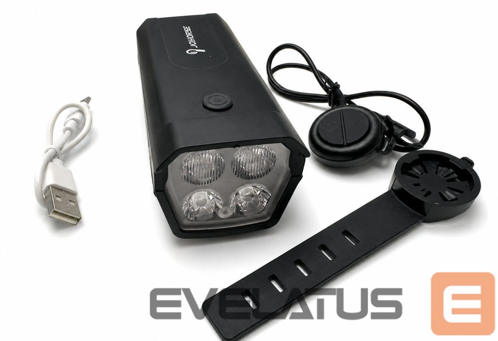 Jalgratta tarvik iLike Rechargeable Bicycle Headlight with 120dB Electric Horn, 300 Lumens LED Bike Light, USB Rechargeable, Handlebar Remote Switch