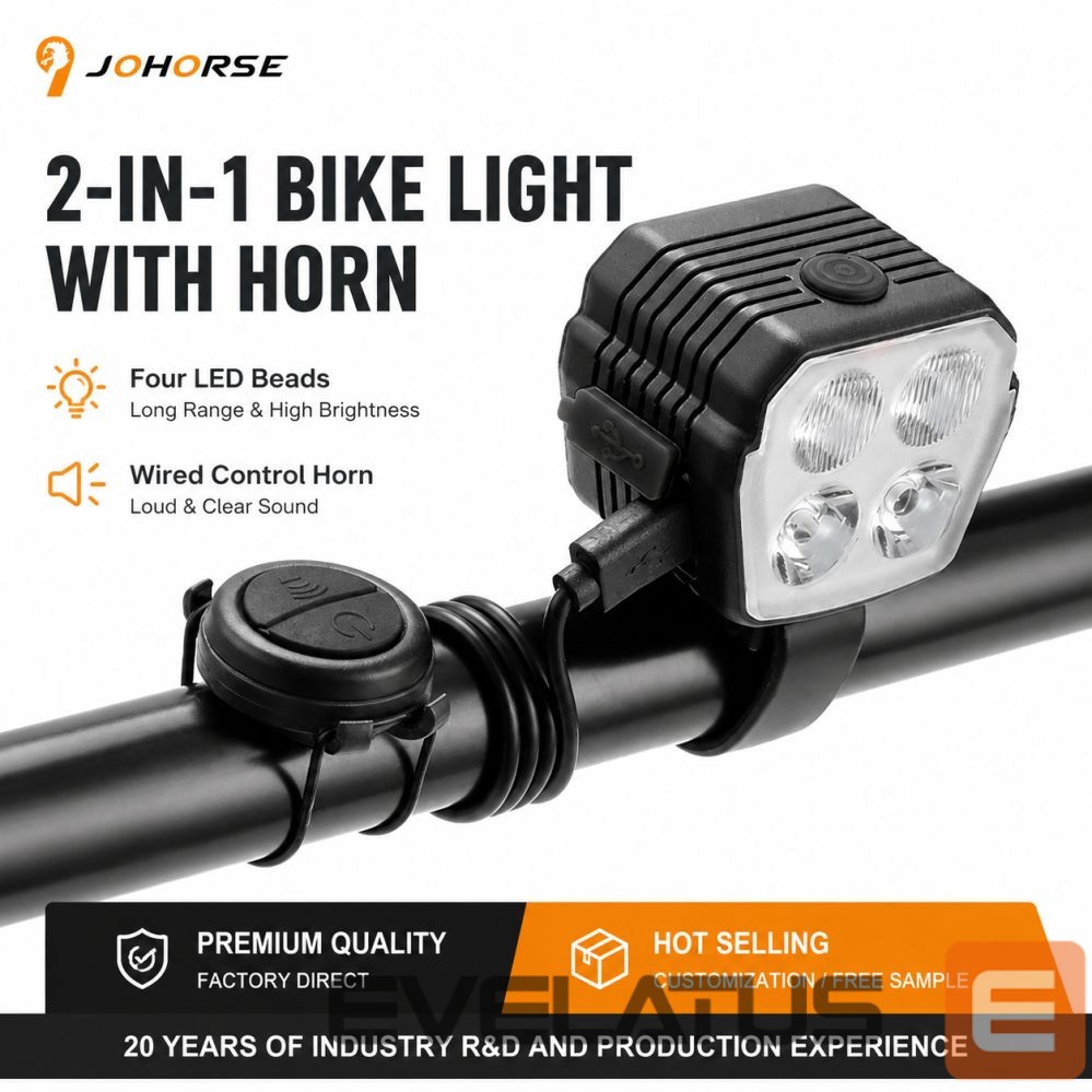 Jalgratta tarvik iLike 120dB Electric Bike Horn with Wired Remote Button, Waterproof Bicycle Horn for Bikes & E-Scooters