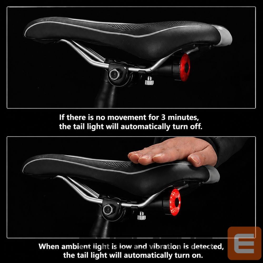 Jalgratta tarvik iLike Smart USB Rechargeable Bike Tail Light with Brake Sensor, 7 Lighting Modes, IPX5 Waterproof, Aluminum Bicycle Rear Light, Seat Rail Mount