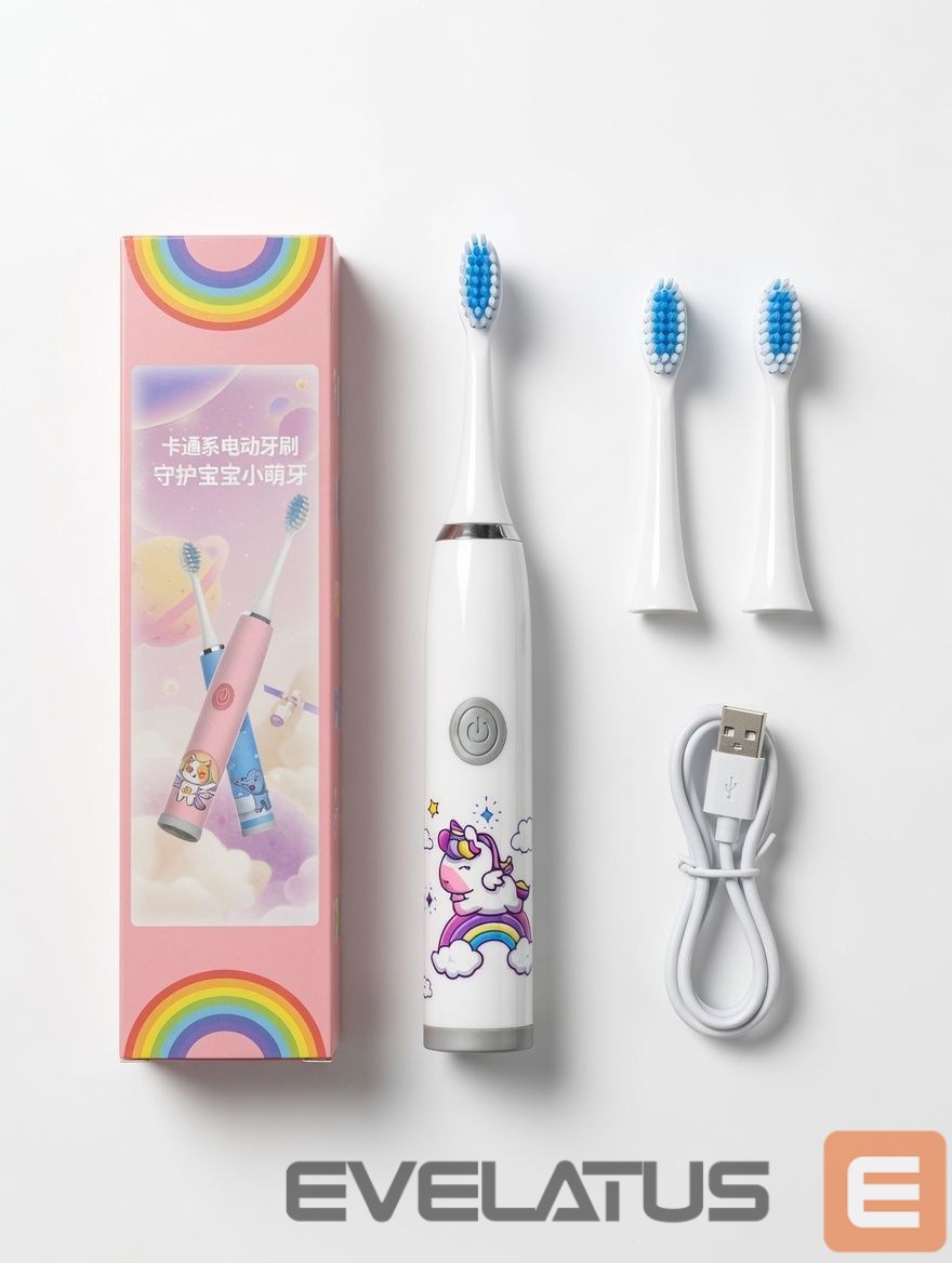 Hambahari iLike Kids W3 Electric Toothbrush (Battery-Powered) +3 attachments White