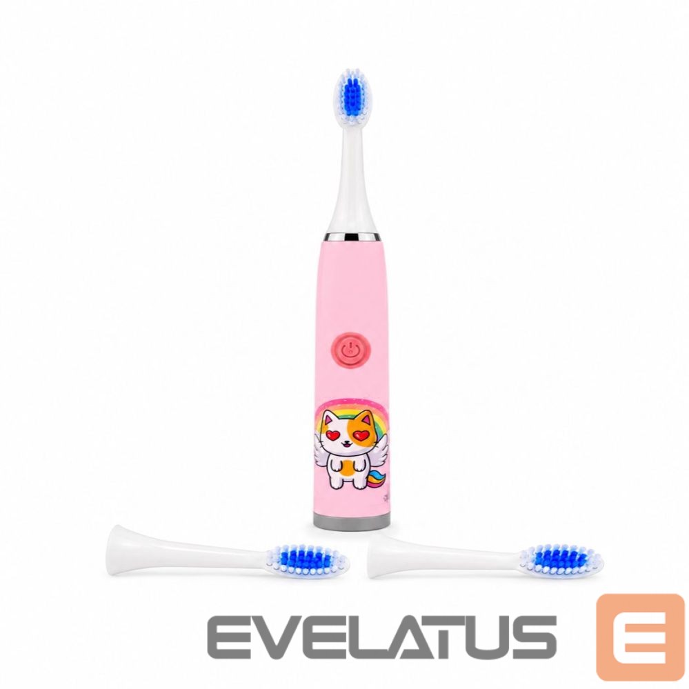 Hambahari iLike Kids W3 Electric Toothbrush (Battery-Powered) +3 attachments Pink