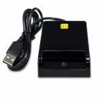 Üleminek iLike  USB Smart Card Reader, Contact IC Card Reader for Digital Signature, eID, Banking & Government Cards Black