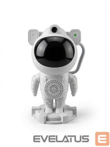 LED Projektor iLike  Astronaut Smart LED Lamp with Bluetooth Speaker, RGB Night Light, Remote Control, 360° Rotating Head White