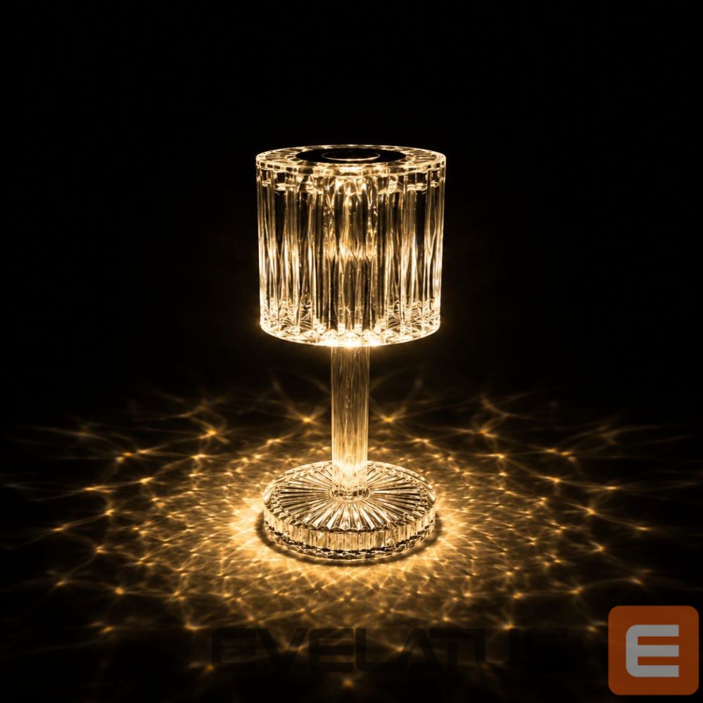 Laualamp iLike Crystal Touch RGB LED Table Lamp with Bluetooth Speaker, Ambient Night Light & Remote Control