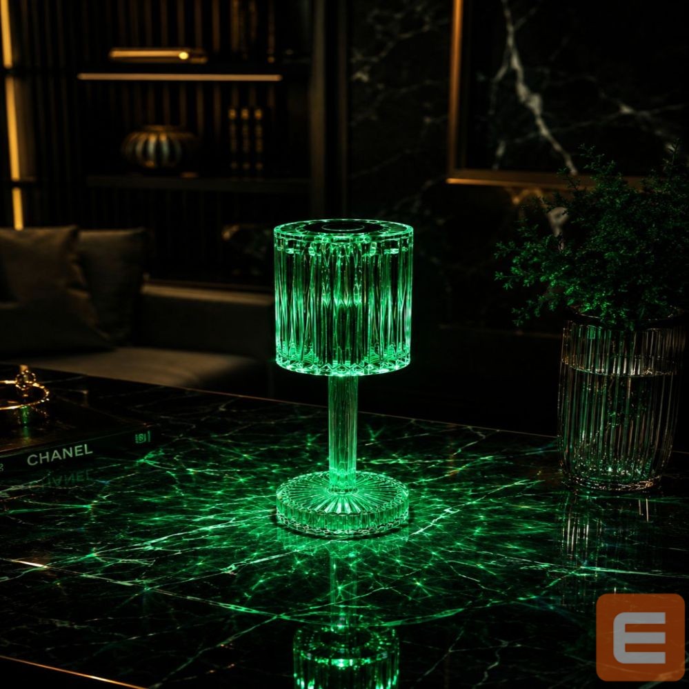 Laualamp iLike Crystal Touch RGB LED Table Lamp with Bluetooth Speaker, Ambient Night Light & Remote Control