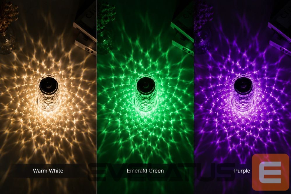 Laualamp iLike Crystal Bubble Touch RGB LED Table Lamp with Bluetooth Speaker