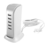 Adaptrid Dudao  5x USB charger with built-in EU power cable white (A5EU) 