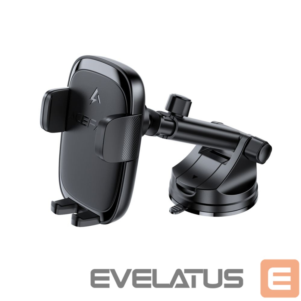Autolaadijad Acefast IN-CAR Phone Holder With 15W FAST Wireless Charger Black