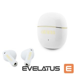 Juhtmevabad kõrvaklapid Guess  Gold Line Glossy Classic Logo TWS Wireless Earphones White