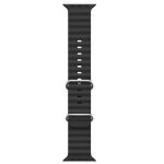 Rihm iWear  S1 Grooved Soft Silicone 20mm strap for Apple Watch 49mm / 45mm / 44mm / 42mm Black