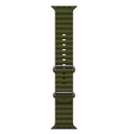 Rihm iWear  S1 Grooved Soft Silicone 20mm strap for Apple Watch 49mm / 45mm / 44mm / 42mm Khaki Green