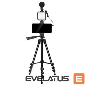 Selfie pulk Elight  M5 Vlog Smartphone Fix Video & Photo kit with Led light / Microphone / Tripod 1.3m / remote 