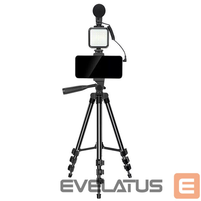 Selfie pulk Elight M5 Vlog Smartphone Fix Video & Photo kit with Led light / Microphone / Tripod 1.3m / remote