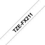 Tarvikud ja tarvikud Brother  | TZe-FX211 Flexible ID Laminated Tape | Black on White | TZe | 8 m | 0.6 cm 