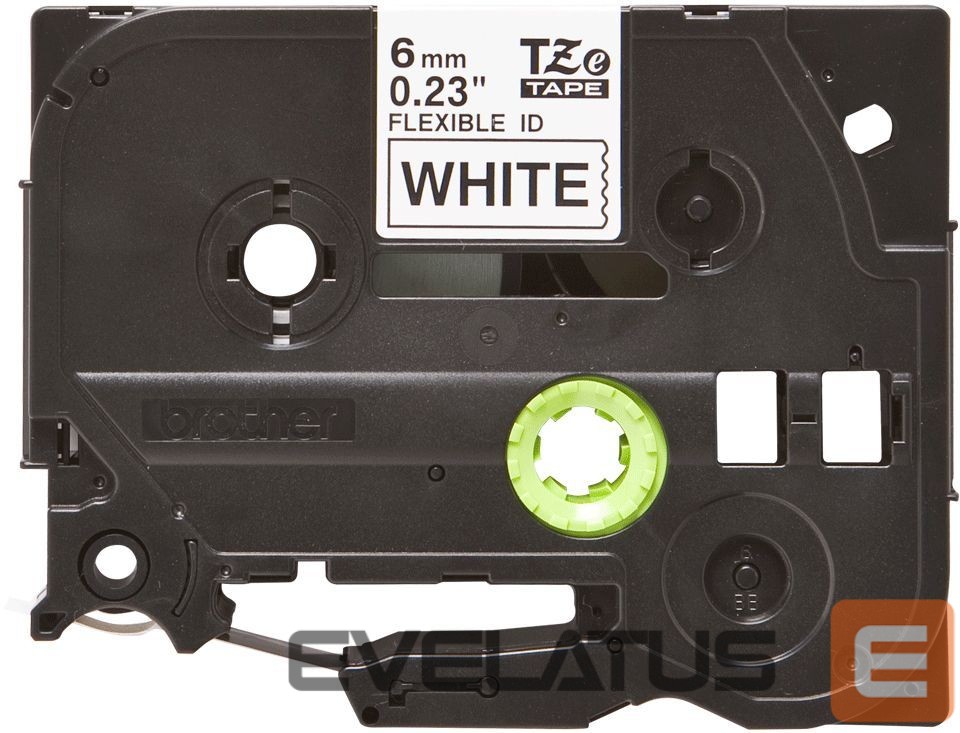 Tarvikud ja tarvikud Brother | TZe-FX211 Flexible ID Laminated Tape | Black on White | TZe | 8 m | 0.6 cm