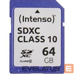 Muu arvutitarvik Intenso  MEMORY SDXC 64GB C10/3411490 