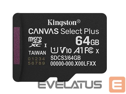 Muu arvutitarvik Kingston MEMORY MICRO SDXC 64GB UHS-I/SDCS3/64GBSP