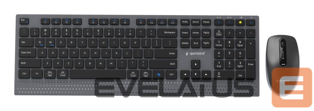 Arvuti klaviatuur Gembird KEYBOARD +MOUSE WRL ENG/BK KBS-WPS-02