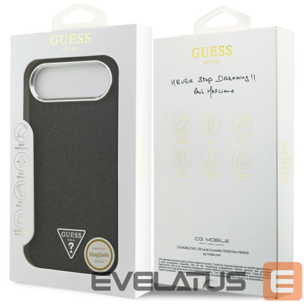 Muud kaubad Guess Guess Glitter Triangle Logo MagSafe Case for iPhone 17 Air - Black
