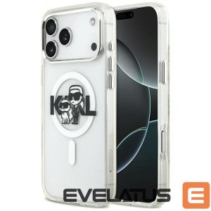 Muud kaubad Karl Lagerfeld  Karl Lagerfeld IML Glitter Karl & Choupette Sketch Logo MagSafe Case for iPhone 17 Pro Max - Clear 