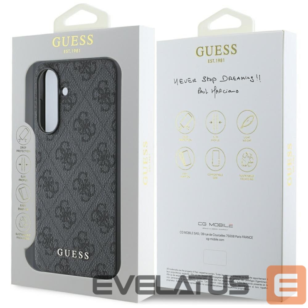 Muud kaubad Guess Guess 4G Metal Gold Logo Case for Samsung Galaxy A56 - Black