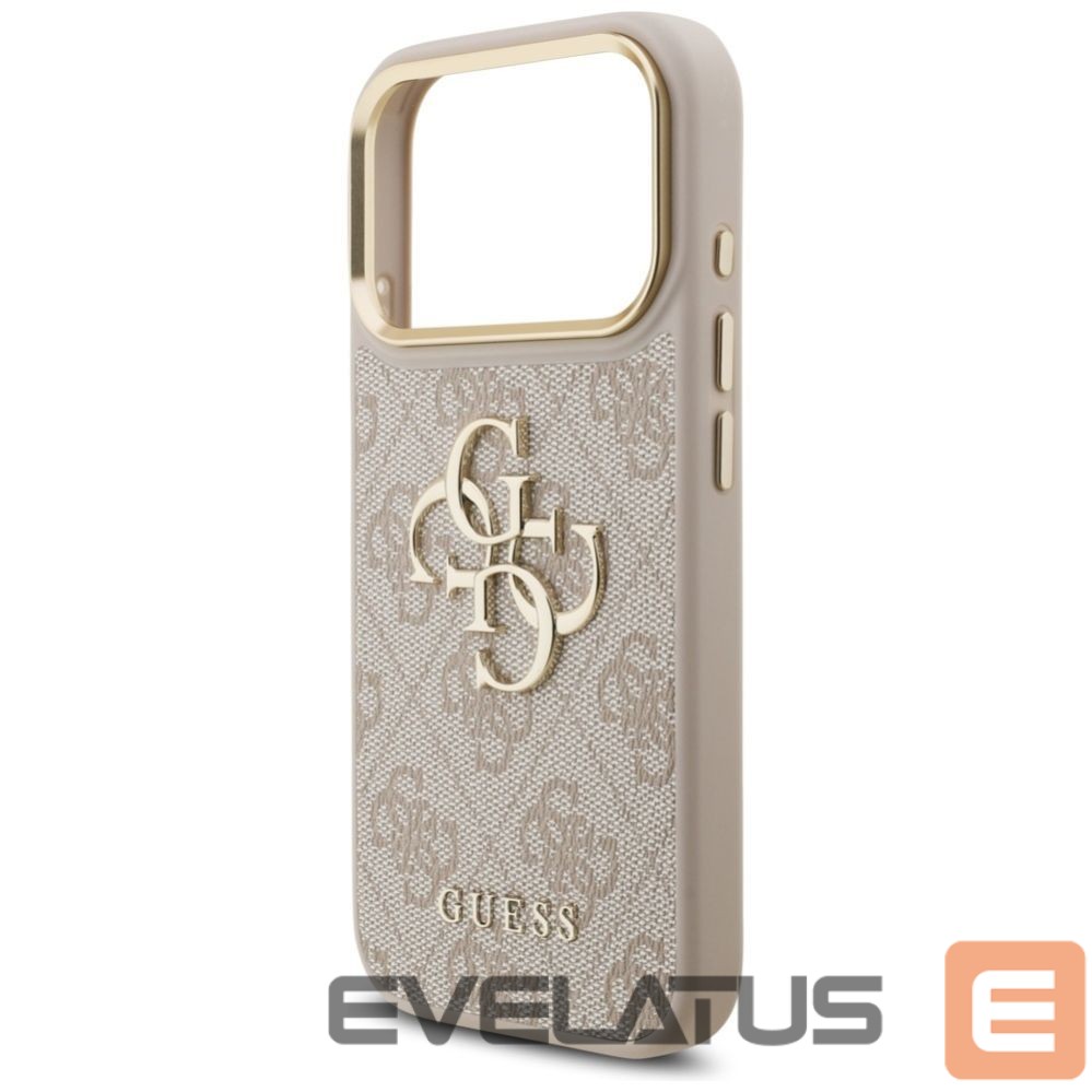 Muud kaubad Guess Guess 4G Big 4G Classic Logo Big Strap Metal Buttons Case for iPhone 17 Pro - Pink