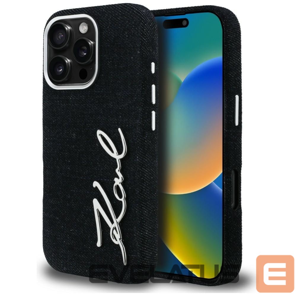 Muud kaubad Karl Lagerfeld Karl Lagerfeld FW Jeans Signature Logo iPhone 16 Pro Max Case - Black