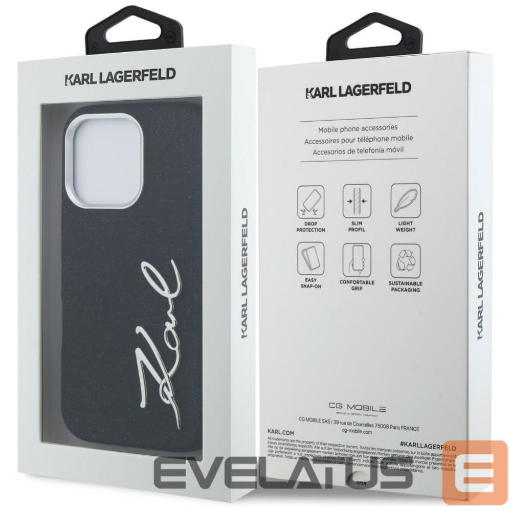 Muud kaubad Karl Lagerfeld Karl Lagerfeld FW Jeans Signature Logo iPhone 16 Pro Max Case - Black