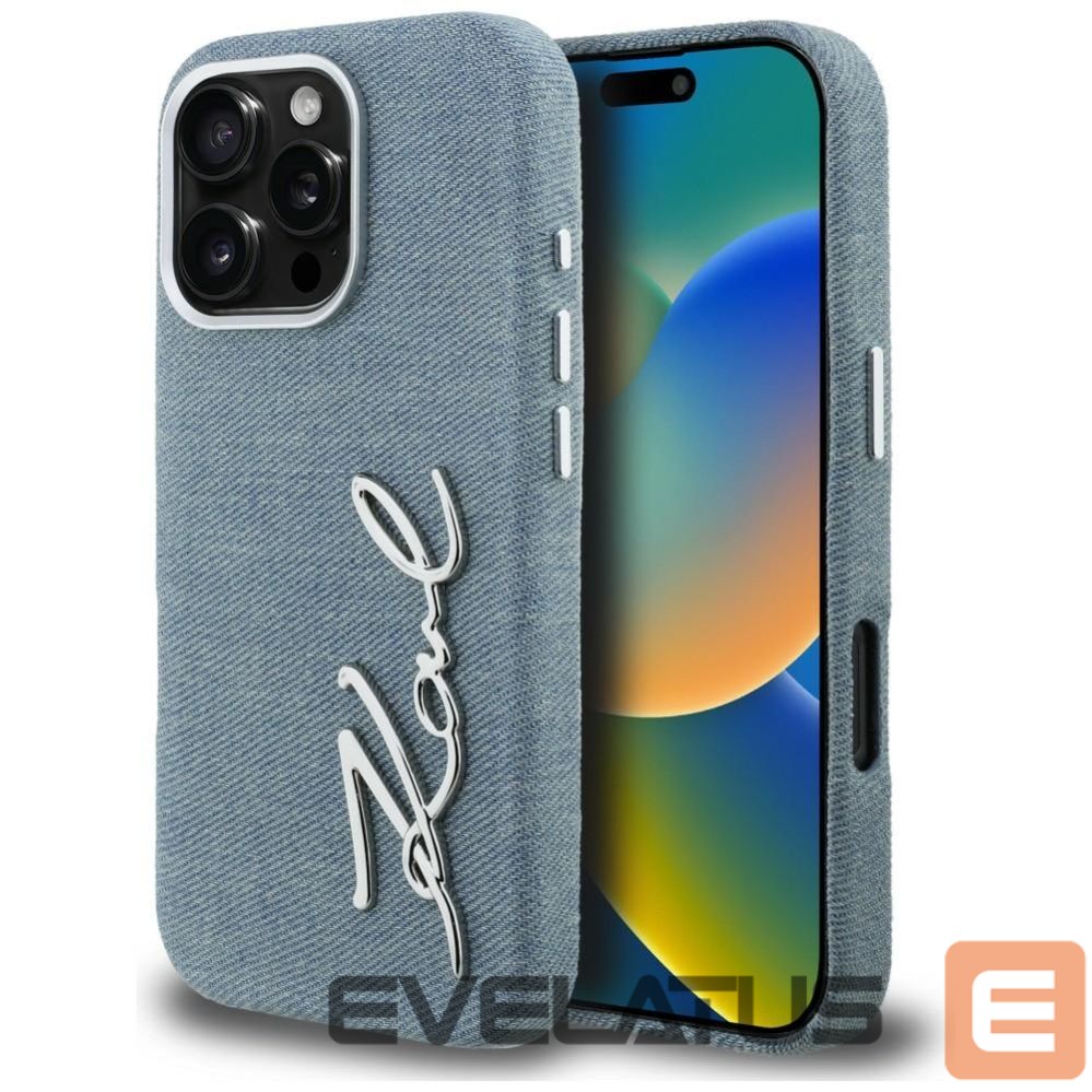 Muud kaubad Karl Lagerfeld Karl Lagerfeld FW Jeans Signature Logo iPhone 16 Pro Max Case - Blue