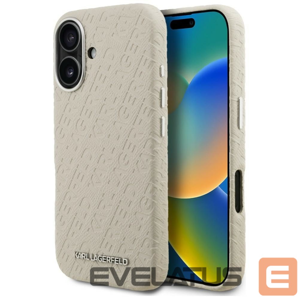 Muud kaubad Karl Lagerfeld Karl Lagerfeld FW Stamped Karl MagSafe iPhone 16 Case - Beige