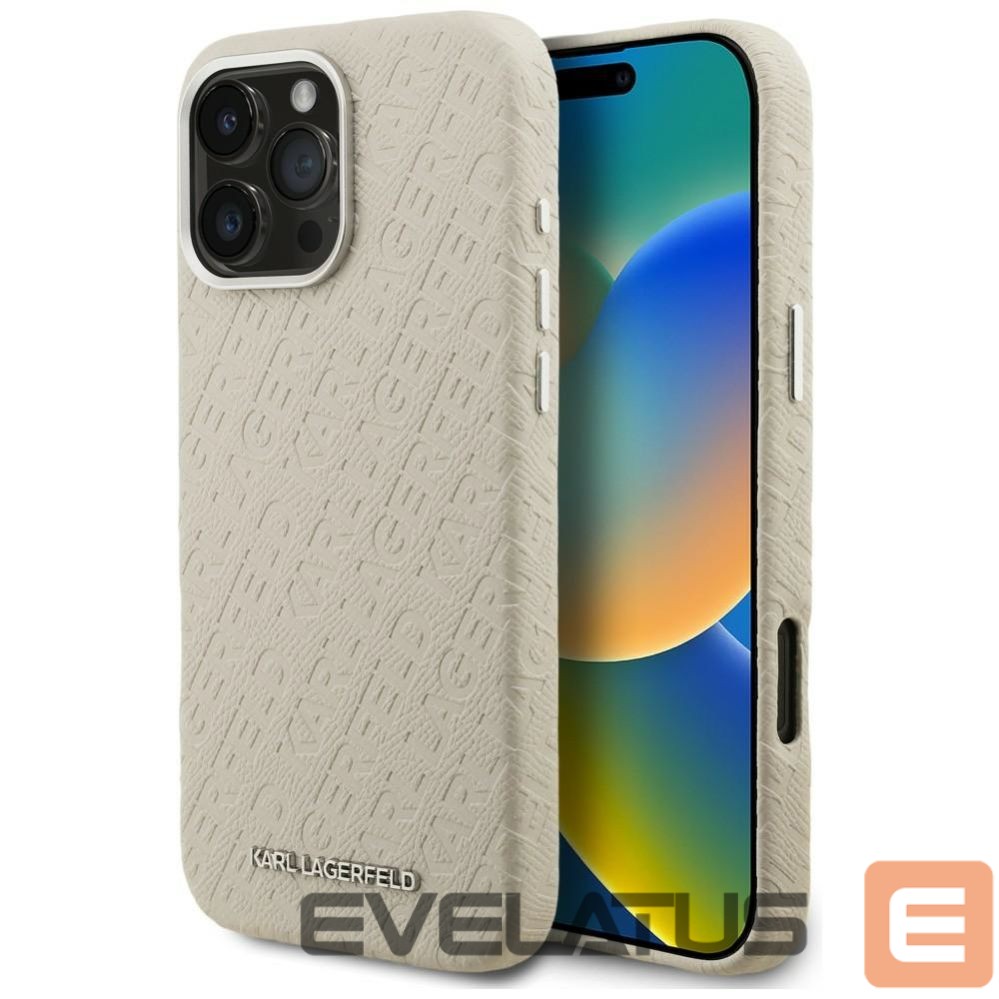 Muud kaubad Karl Lagerfeld Karl Lagerfeld FW Stamped Karl MagSafe Case for iPhone 16 Pro - Beige