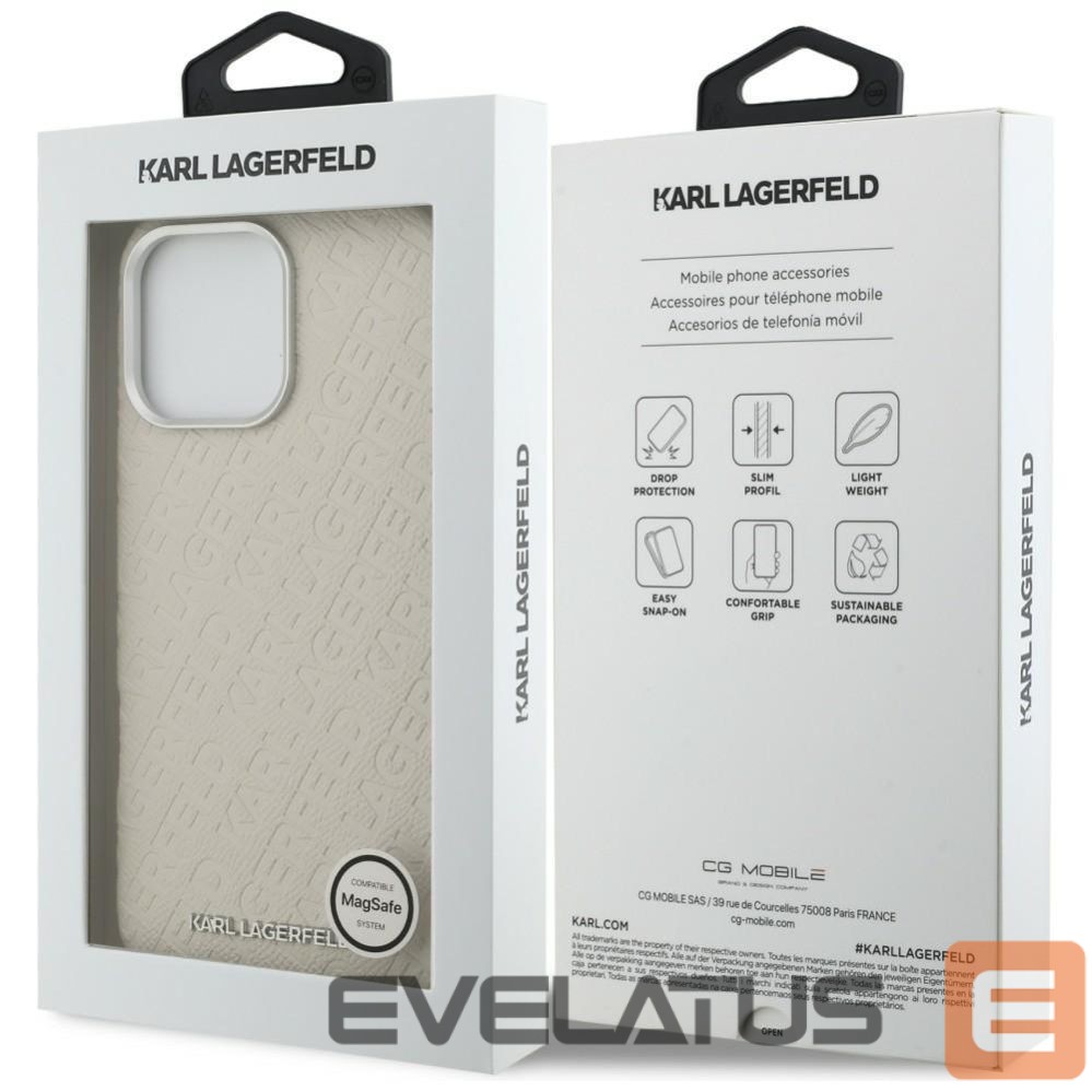 Muud kaubad Karl Lagerfeld Karl Lagerfeld FW Stamped Karl MagSafe Case for iPhone 16 Pro - Beige