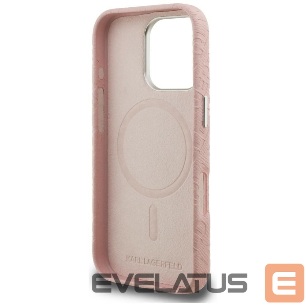 Muud kaubad Karl Lagerfeld Karl Lagerfeld FW Stamped Karl MagSafe Case for iPhone 16 Pro Max - Pink