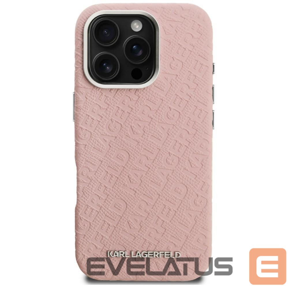 Muud kaubad Karl Lagerfeld Karl Lagerfeld FW Stamped Karl MagSafe Case for iPhone 16 Pro Max - Pink