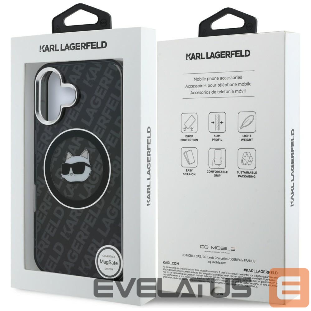 Muud kaubad Karl Lagerfeld Karl Lagerfeld IML Choupette Head Logo MagSafe Case for iPhone 16 - Black