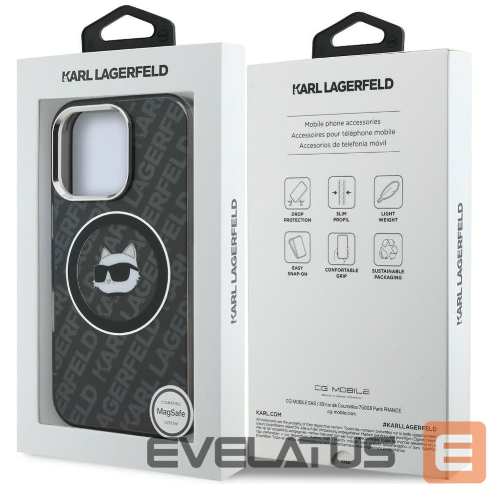 Muud kaubad Karl Lagerfeld Karl Lagerfeld IML Choupette Head Logo MagSafe Case for iPhone 16 Pro Max - Black