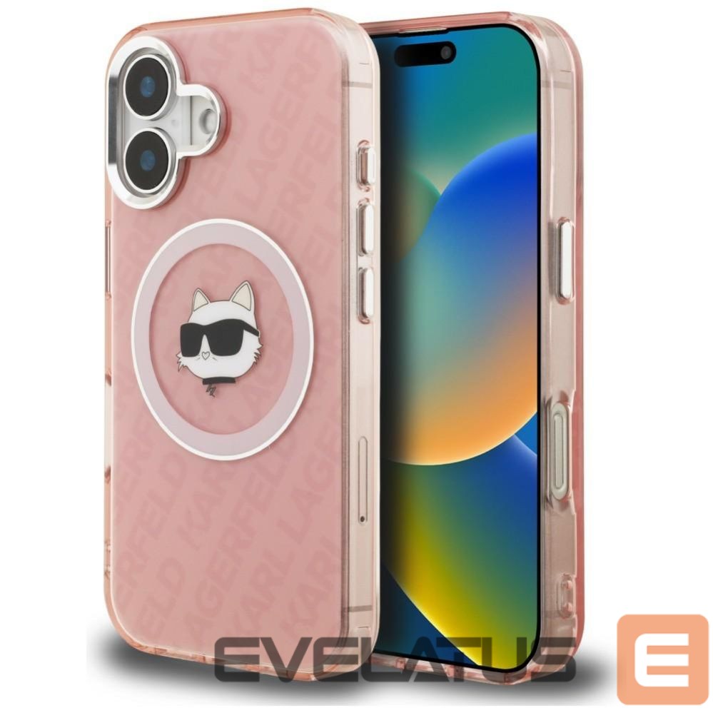 Muud kaubad Karl Lagerfeld Karl Lagerfeld IML Choupette Head Logo MagSafe iPhone 16 Case - Pink