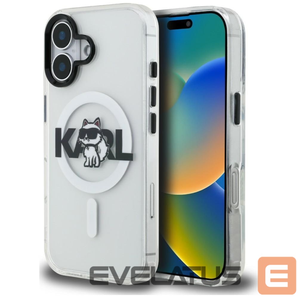 Muud kaubad Karl Lagerfeld Karl Lagerfeld IML Choupette Sketch Logo MagSafe iPhone 16 Case - Clear