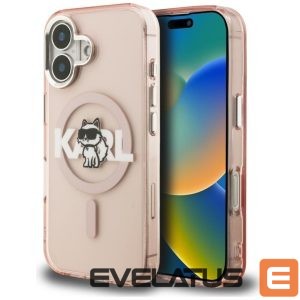 Muud kaubad Karl Lagerfeld  Karl Lagerfeld IML Choupette Sketch Logo MagSafe iPhone 16 Case - Pink 