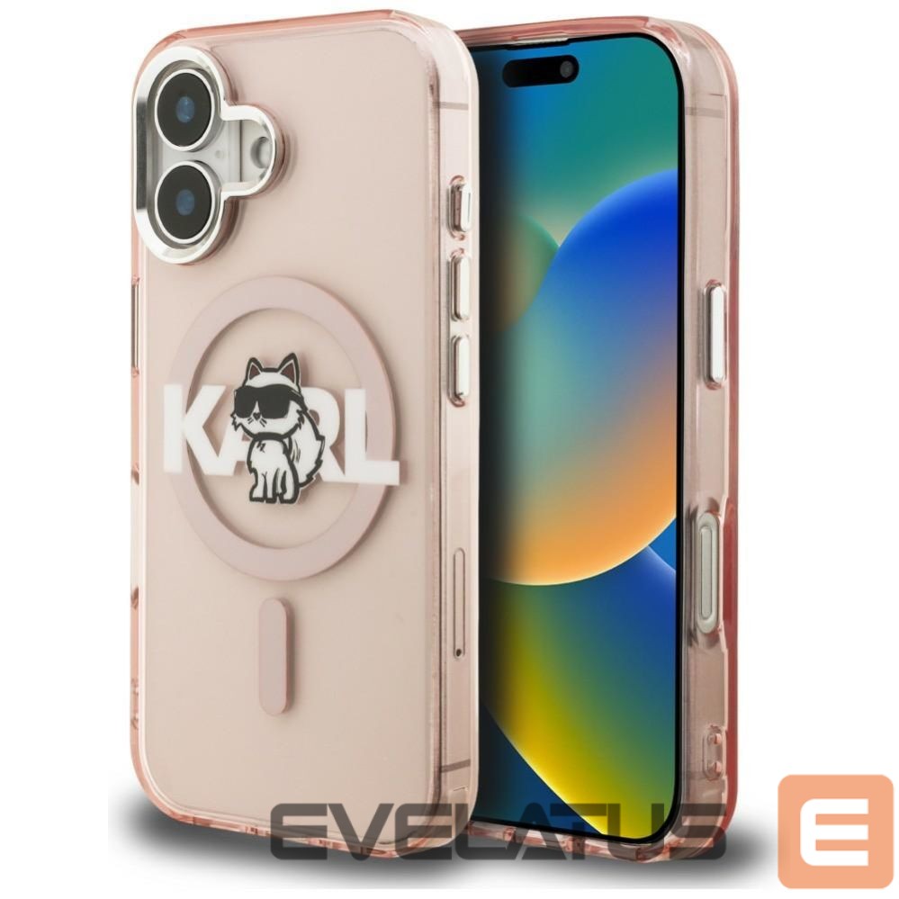 Muud kaubad Karl Lagerfeld Karl Lagerfeld IML Choupette Sketch Logo MagSafe iPhone 16 Case - Pink