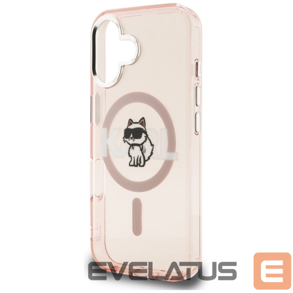 Muud kaubad Karl Lagerfeld Karl Lagerfeld IML Choupette Sketch Logo MagSafe iPhone 16 Case - Pink