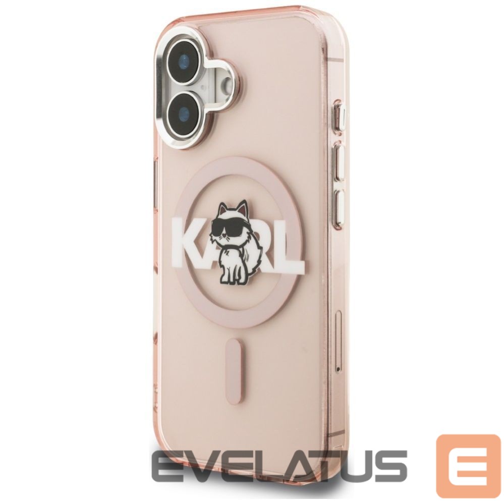 Muud kaubad Karl Lagerfeld Karl Lagerfeld IML Choupette Sketch Logo MagSafe iPhone 16 Case - Pink