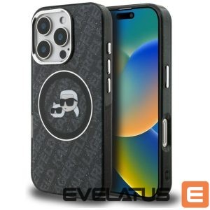 Muud kaubad Karl Lagerfeld  Karl Lagerfeld IML Glitter Karl & Choupette Heads Logo MagSafe Case for iPhone 16 Pro Max - Black 