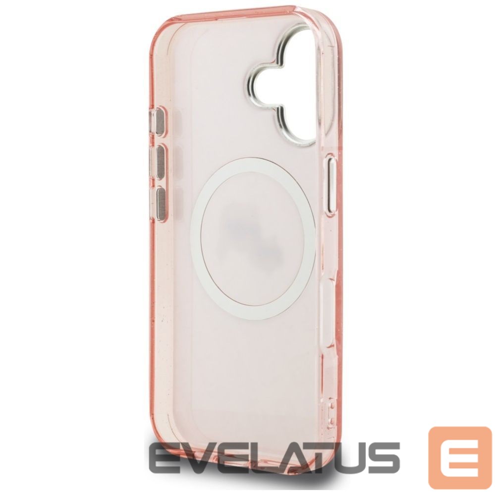 Muud kaubad Karl Lagerfeld Karl Lagerfeld IML Glitter Karl & Choupette Heads Logo MagSafe iPhone 16 Case - Pink