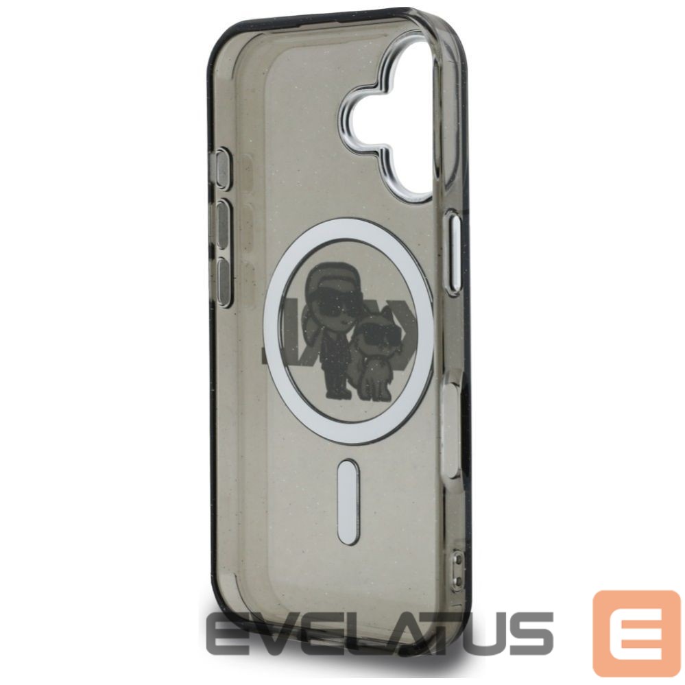 Muud kaubad Karl Lagerfeld Karl Lagerfeld IML Glitter Karl & Choupette Sketch Logo MagSafe Case for iPhone 16 - Black