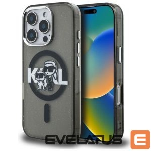 Muud kaubad Karl Lagerfeld  Karl Lagerfeld IML Glitter Karl & Choupette Sketch Logo MagSafe Case for iPhone 16 Pro Max - Black 