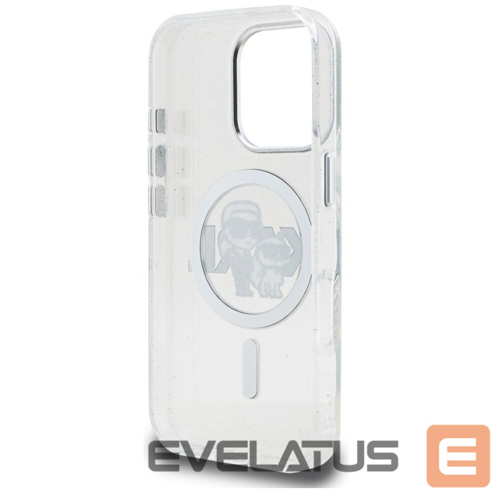 Muud kaubad Karl Lagerfeld Karl Lagerfeld IML Glitter Karl & Choupette Sketch Logo MagSafe Case for iPhone 16 Pro Max - Clear