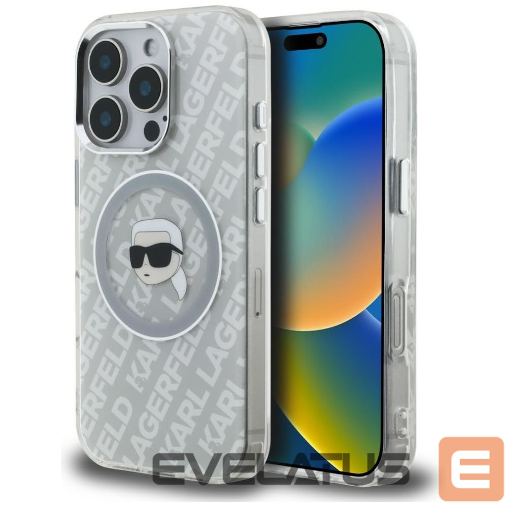 Muud kaubad Karl Lagerfeld Karl Lagerfeld IML Karl Head Logo MagSafe Case for iPhone 16 Pro - Gray