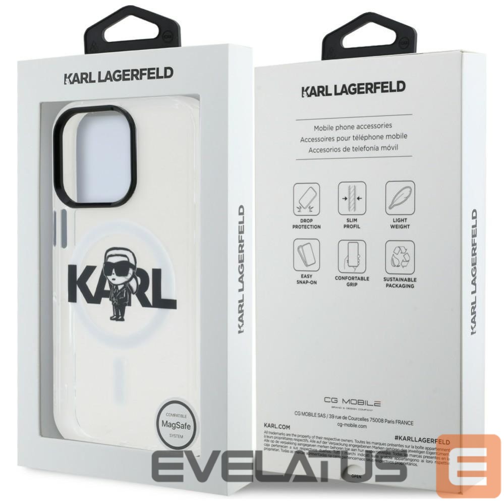 Muud kaubad Karl Lagerfeld Karl Lagerfeld IML Karl Sketch Logo MagSafe Case for iPhone 16 Pro Max - Clear