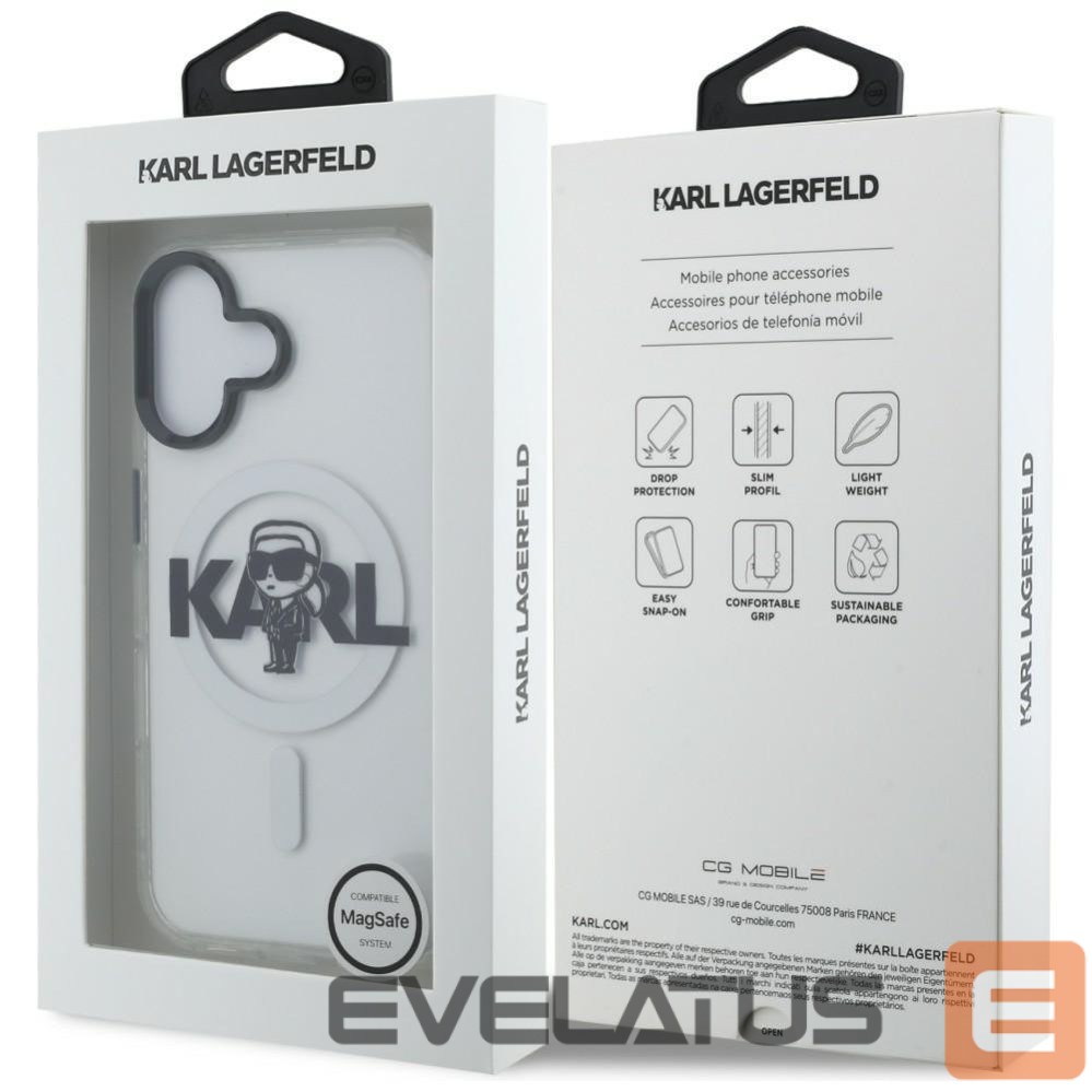 Muud kaubad Karl Lagerfeld Karl Lagerfeld IML Karl Sketch Logo MagSafe Case for iPhone 16 - Clear